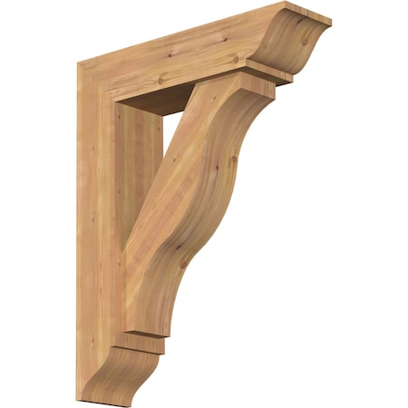 Ekena Millwork Funston Traditional Smooth Bracket w/ Offset Brace, Western Red Cedar, 7 1/2"W x 28"D x 36"H BKT0806X28X36FST01SWR